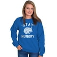 thumbnail image 4 of Stay Hungry Foodie Tiger Wolf Workout Unisex Plus Size Sweatshirt Brisco Brands 5X, 4 of 6