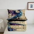 thumbnail image 4 of Dragon Comforter Set ,Retro Newspaper Style Bedding Set Teens Room Decor,Mysterious Ancient Western Animals Comforter with 1 Pillowcase for All Seasons,Twin, 4 of 6