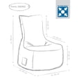 thumbnail image 2 of Gouchee Home Swing Brava Collection Polyester Upholstered Bean Bag Armless Lounge Chair, Turquoise, 2 of 3