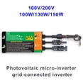 thumbnail image 4 of Riwesomey Rejilla Tie Micro Inverter 22-50V Convertidor de voltaje solar Impermeable Mejora profesional Reemplazo eléctrico al aire libre Herramientas eléctricas 180L CA 110V 150W Riwesomey TO010482-06, 4 of 6