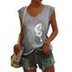 thumbnail image 2 of Camisetas sin mangas con cuello en V de verano para mujer, camisetas de manga corta con estampado de mariposa Retro OAVQHLG3B Store lin121212, 2 of 4