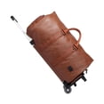 thumbnail image 1 of Bolsa de viaje con ruedas para ropa, bolsa de lona para traje, vestido de boda, viaje, hombres y mujeres Marrón, 1 of 8