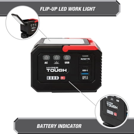 HYPER TOUGH 20V POWER INVERTER 150-WATT, 3-USB PORTS, NEW