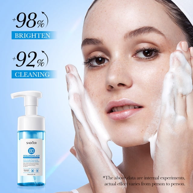 Fiudx Ofertas Del Día Limpiador Facial Hialurónico Limpiador Suave Limpiador - 120 Ml