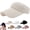 Beige, variant on Women’s Breathable Knit Open Top Sun Visor Hat, Quick Dry Sports Visor Cap for High Ponytail Outdoor Sports