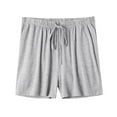thumbnail image 4 of Pajama Shorts for Women Cotton Soft Sleep Shorts Casual Elastic Waist Pj Bottoms with Drawstring and Pockets, 4 of 4