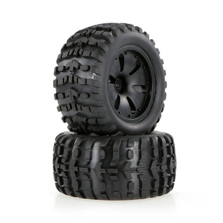Ofna Monster Truck Tires 2pcs 2.75 Inch 120mm Monster Truck Wheel Rim and Tire for 1/10 HPI Savage XS Flux MT LRP RC Car ()
