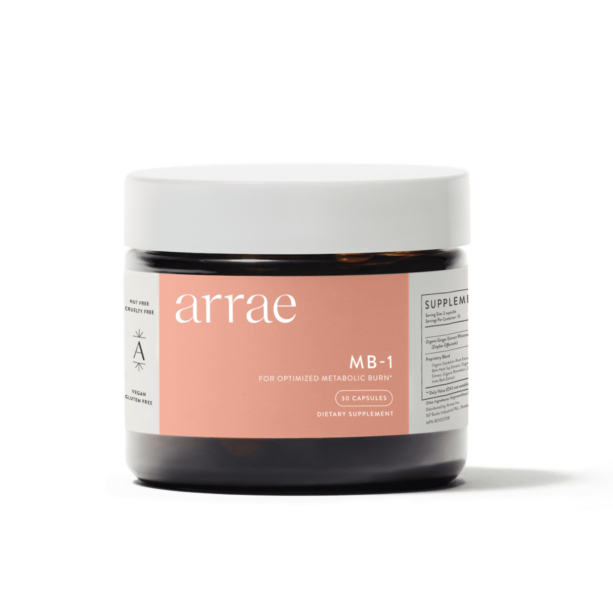 Arrae MB-1 30 Capsules - Metabolic Burn, Natural Energy, Cholesterol & Overall Health Support