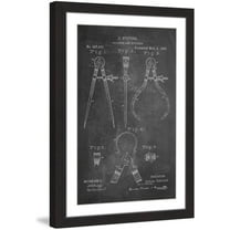 "Calipers 1886 Chalk" Framed Painting Art Print, 20" x 1.5"