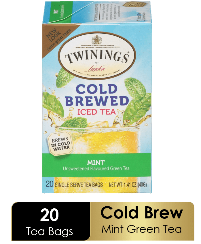 Twinings of London Mint Cold Brewed Iced Tea Bags , 20 Ct., 1.41 oz
