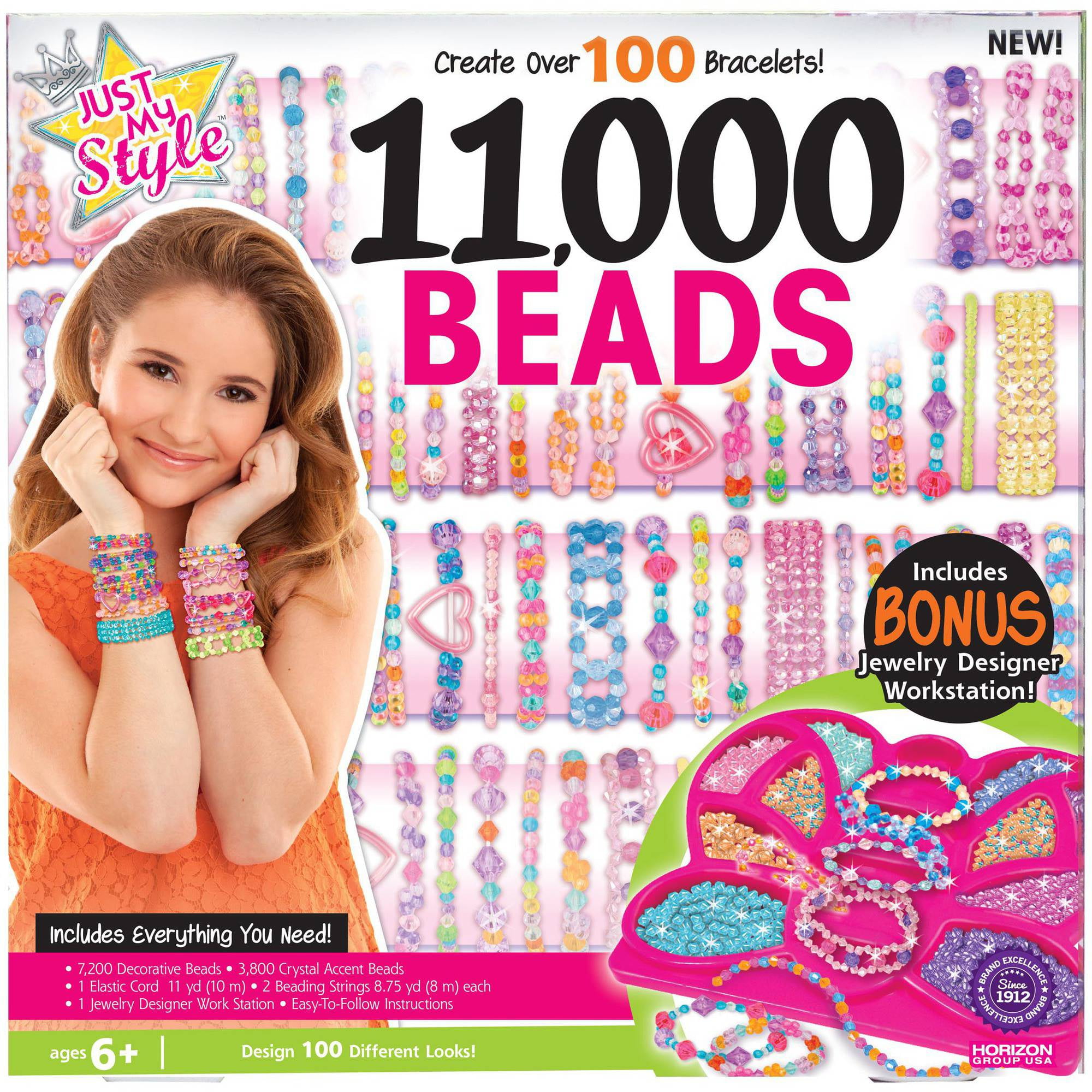 Just My Style 11,000 Beads Jewelry Making Kit, 1 Each – BrickSeek