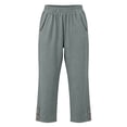thumbnail image 4 of Capri Pants for Women Straight Leg Elastic Waist Comfy Cotton Blend Lounge with Pockets Gray Loose Cropped Size 2XL, 4 of 6