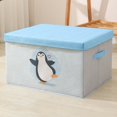 thumbnail image 1 of Bacs de Rangement en Tissu avec Couvercles et Couvercle Rabattable Boîte de Rangement pour Jouets Vêtements et Livres, 1 of 2