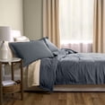 thumbnail image 6 of Allswell Full/Queen Duvet Cover Set, Tencel Lyocell, 3-Piece, Grey Shark, 6 of 9