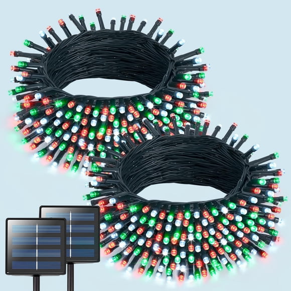 Luces solares navideñas JMEXSUSS 400 LED 46 m impermeables