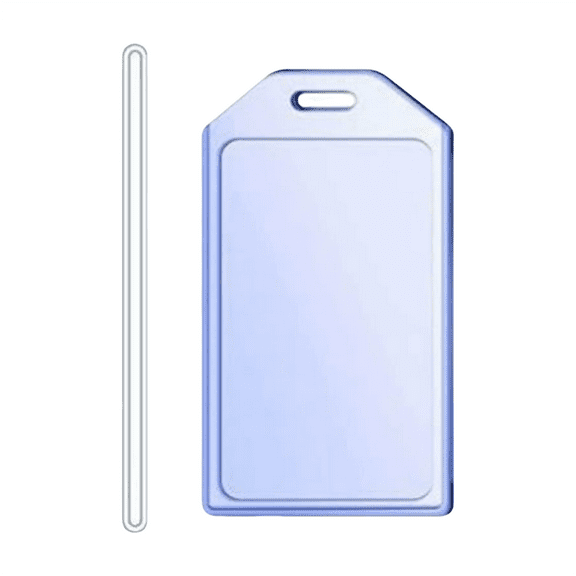 Luggage Tag-Hanging Decorations-Rigid Luggage Tag Holders with 6" Worm Loops Hard Plastic Suitcase Id Tag Identifiers with Business Card Insert Window By