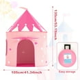 thumbnail image 3 of XJD Princess Castle Play Kids Tent for Girls Toddlers Portable Pop Up Play Teepee Indoor and Outdoor Playhouse Gift for Kids Girls Toys Birthday Gifts, Pink, 3 of 10