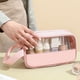 thumbnail image 5 of Bolsa de cosméticos transparente con costuras pequeñas, bolsa de baño de PVC, bolsa de cosméticos de PU impermeable de gran capacidad, 5 of 5