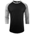 thumbnail image 5 of Ma Croix Men's Basic Baseball Raglan 3/4 Sleeve T-Shirts, 5 of 5
