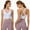 White, variant on Sports Bra for Women Padded Medium Support Criss Cross Back Bras Comfort Seamless High Impact Yoga Exercise Athletic Bras S-XXL