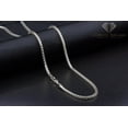 thumbnail image 3 of 925 Italian Sterling Silver 2.5mm Solid Franco Chain, FREE Microfiber Cloth, Rhodium Plated Square Box Link Mens Womens Necklace 16" - 30", Giorgio Bergamo, 3 of 8