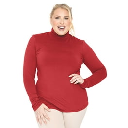 Stretch Is Comfort Women s Plus Size Warm Long Sleeve Turtleneck Top Ultra Soft Adult XL to 7X Walmart