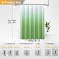 thumbnail image 6 of Light Green Shower Curtain - Ombre Linen Textured Heavy Duty Fabric Shower Curtain Set with Plastic Hooks, Hotel Spa Luxury Neutral Cloth Shower Curtains for Bathroom - Water Repellent - 72x72, 6 of 6