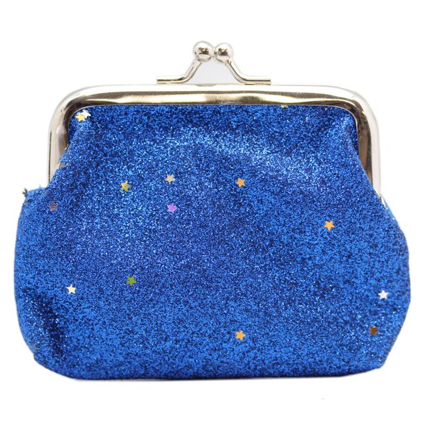 Glitzy Accessories Glittery Royal Blue Colored Glitzy Coin Purse