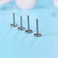 thumbnail image 3 of 18G Flat Back Earrings Studs-Hypoallergenic F136 Implant Grade Titanium Cartilage Stud Earring | Internally Threaded Cubic Zirconia Nose Stud Lip Medusa Tragus Helix Piercing Jewelry, 3 of 9