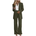 thumbnail image 2 of Wancir Women's 2 Piece Outfits Long Sleeve Suit Vest and Wide Leg Pants Business Casual Blazer Sets, 2 of 6