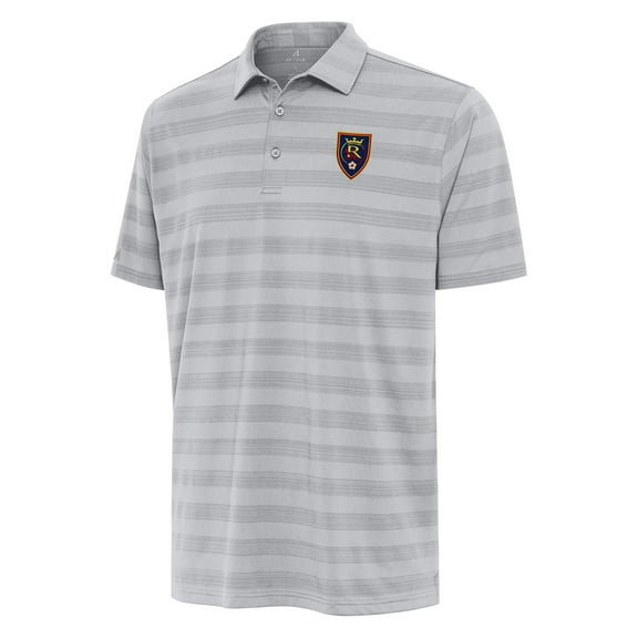 Men's Antigua Gray Real Salt Lake Tunnel Polo