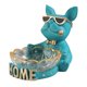 thumbnail image 1 of Novedad perro estatua caja de almacenamiento figurita resina Animal escultura caramelo joyería llave contenedor bandeja para entrada hogar sala de Verde mayimx Estatua de resina, 1 of 6