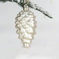 thumbnail image 3 of JeashCHAT Pine Cone Christmas Ornaments Set of 8, 3.5" Plastic Pinecone Shape Decorative Hanging Ornaments Christmas Tree Decorations Xmas Gifts Winter Decor, Beige, 3 of 6