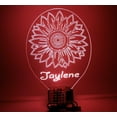thumbnail image 5 of Sunflower Forget-Me-Not Flower Night Light Up Lamp LED Free Engraved Custom Name Personalized Table Desk Lamp, with Remote, 16 Different Color Options, Dimmer, It's Wow, Great Gift, 5 of 10
