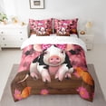 thumbnail image 2 of YST, Butterfly Daisy Flowers, Comforter Set, Farm Animals, 7-Piece, Pink Pig, Twin, 2 of 5