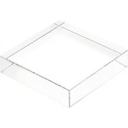 Clear Polished K9 Glass Square Display Block 4" x 4" x 1" Square Transparent Display Bases for Photography Props Home Collectibles Decoration