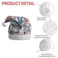 thumbnail image 4 of Haiem Flamingo And Zebra Pattern Santa Hat Confortable Velvet Christmas Hat for Christmas Party Favors Fit for Adults Men Women, 4 of 6