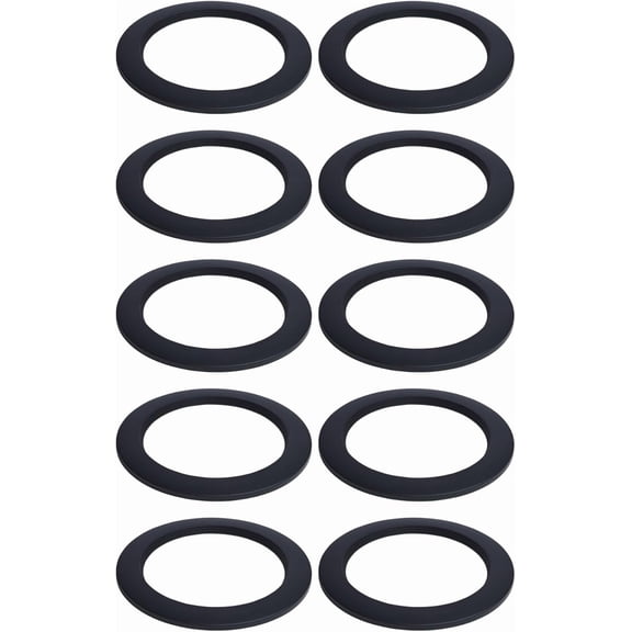 Satco 80-2906 6-Inch Regressed Wafer Downlight Trim Matte Black Round Retrofit Accessory Compatible S11893 S11897 Plastic Construction (TRIM ONLY) 10 Pack