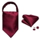 thumbnail image 4 of Set de Corbata Ascot Barry.Wang en Rojo Vino con Pañuelo de Bolsillo de Seda de 126 cm, 4 of 6