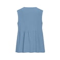 thumbnail image 6 of Axiiglly Tank Tops for Women Cotton Linen V Neck Button Down Sleeveless Relaxed Fit Boho Peplum Summer Fashion Tops 2026, S-2XL, 6 of 6