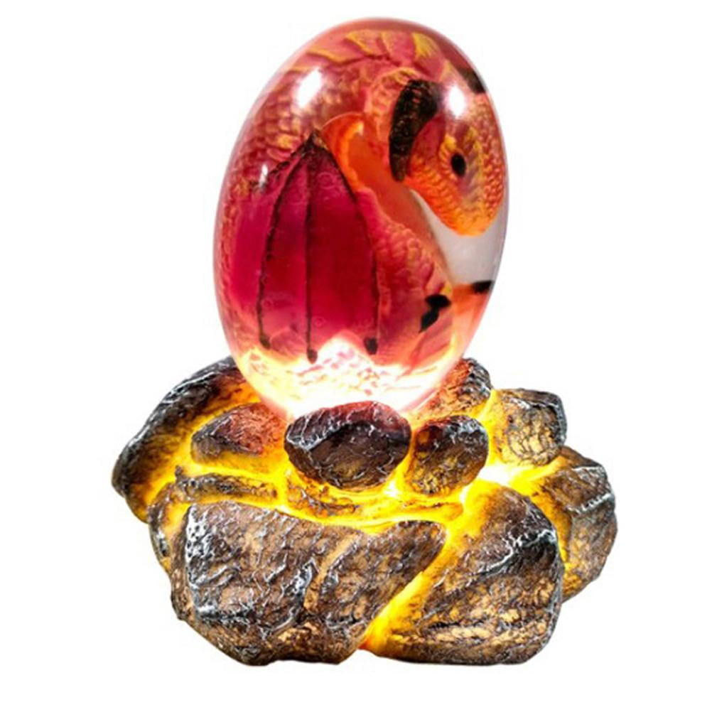 DTOWER Lava Dragon Egg with Display Base Crystal Resin Dragon Egg