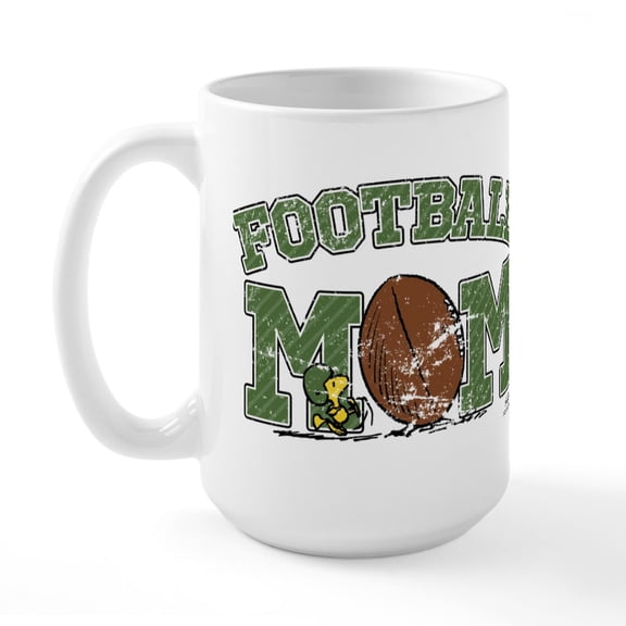 CafePress - Woodstock Football Mom Large Mug - 15 oz Ceramic Large White Novelty Mug