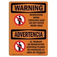 thumbnail image 1 of SignMission OS-WS-A-1824-L-12793 18 x 24 in. OSHA Warning Sign - Renovation Work Contains Lead Do Not Enter, 1 of 1