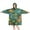 Green Cartoon Dinosaurs-3, variant on Wearable Oversized Blanket,Green Cartoon Dinosaurs Jungle Flowers Pattern Wearable Blanket Hoodie for Adults,Cozy Hooded Blankets with Super Pockets,Super Warm Fuzzy Pullover for Women & Men