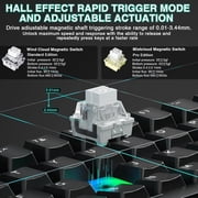 Aula MINI60 HE Gaming Keyboard 60%,Hall Effect Rapid Trigger Keyboard,8000Hz Polling,Tri-Mode(BT5.0/2.4GHz/USB-C),Hot Swappable Compact Mechanical Keyboard for Gamer(Black)