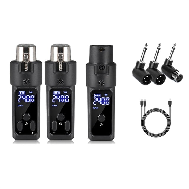 Adaptador de Bobina Móvil. Transmisor y Receptor de Micrófono Inalámbrico para Micrófono Dinámico, Mezclador de Audio para Guitarra y PA.