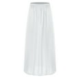 thumbnail image 5 of Doomiva Women Elegant Half Slip High Waist Lace Hem Skirt Silk Satin Inner Skirt See-through Cover Skirt Size C White One Size, 5 of 7