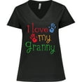 thumbnail image 3 of Inktastic I Love My Granny Women's Plus Size V-Neck T-Shirt, 3 of 5