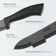 Hecef 3-piece Ceramic Knife Set with Blade Guards, Chef Vegetable Fruit Paring Knife