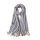 thumbnail image 2 of Bufanda Pashmina Unisex De Otoño E Invierno, Chales Informales De Color Sólido, Bufanda Cálida Con Borlas Para Oficina, Avión Y Restaurante Advancent AP006881-09, 2 of 4